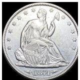 1874 Seated Liberty Half Dollar CLOSELY  UNCIRCUL