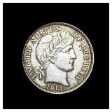 1913 Barber Dime CHOICE AU