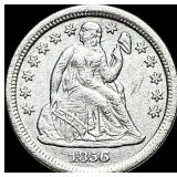 1856-O Silver Seated Liberty Dime CLOSELY UNCIRCU