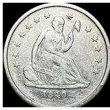 1840-O Silver Seated Liberty Quarter LIGHTLY CIRC