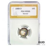 1908-D Barber Dime PGA MS66