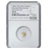 1400-1750 India Fanam Gold Coin Vira Raya Type NGC