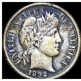 1892-O Silver Barber Dime NEARLY UNCIRCULATED