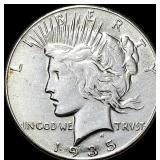 1935 Silver Peace Dollar CLOSELY UNCIRCULATED