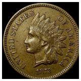 1873 Indian Head Cent NEARLY UNCIRCULATED
