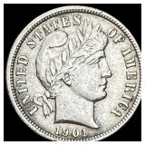 1901-O Barber Dime CLOSELY UNCIRCULATED