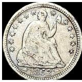 1853 Seated Liberty Half Dime NEARLY UNCIRCULATED