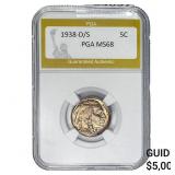 1938-D/S Buffalo Nickel PGA MS68