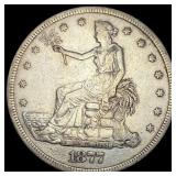 1877-S Silver Trade Dollar ABOUT UNCIRCULATED