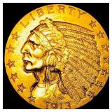 1913-S Gold $5 Half Eagle HIGH GRADE