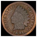 1894/94 Indian Head Cent NICELY CIRCULATED