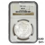 1881-S Morgan Silver Dollar NGC MS65
