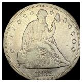 1872 Silver Seated Liberty Dollar NICELY CIRCULATE