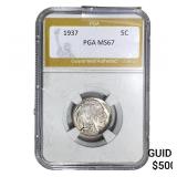 1937 Buffalo Nickel PGA MS67