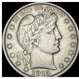 1915-D Silver Barber Half Dollar NEARLY UNCIRCULA