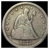 1875-S Silver Twenty Cents NICELY CIRCULATED