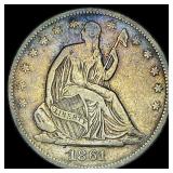 1861-O Silver Half Dollar LIGHTLY CIRCULATED