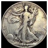 1938-D Silver Half Dollar Walking Liberty LIGHTLY