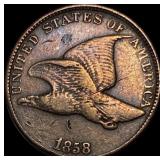 1858 Flying Eagle Cent NEARLY UNCIRCULATED