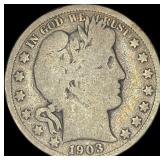 1903-S Silver Barber Half Dollar NICELY CIRCULATED