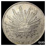 1893-S Mexico Silver 8 Reales LIGHTLY CIRCULATED
