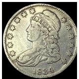 1834 Silver Capped Bust Half Dollar LIGHTLY CIRCU