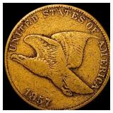 1857 Copper-Nickel Flying Eagle Cent LIGHTLY CIRCU