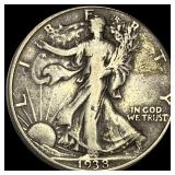 1938-D Silver Half Dollar Walking Liberty LIGHTLY