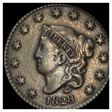 1828 Coronet Head Large Cent CLOSELY UNCIRCULATED