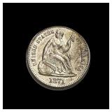 1871 Seated Liberty Half Dime CLOSELY UNCIRCULATE
