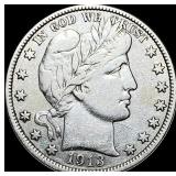 1913 Barber Half Dollar LIGHTLY CIRCULATED