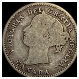 1858 Canada Silver 10 Cents NICELY CIRCULATED