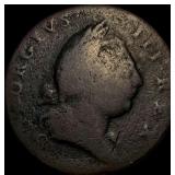 1774-1782 Hibernia 1/2 Penny-George III  NICELY C