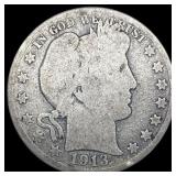 1913 Barber Half Dollar NICELY CIRCULATED