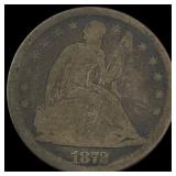 1872 Seated Liberty Dollar NICELY CIRCULATED