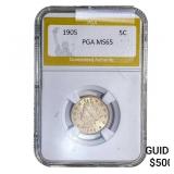 1905 Liberty Victory Nickel PGA MS65