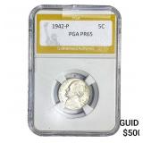 1942-P Jefferson Nickel PGA PR65