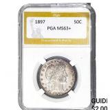 1897 Barber Half Dollar PGA MS63+