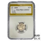 1884 Nickel Three Cent PGA PR65 Cameo
