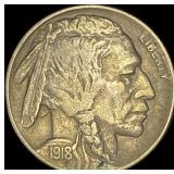 1918-D Buffalo Nickel NEARLY UNCIRCULATED