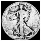 1921 Silver Half Dollar (Walking Liberty) LIGHTLY