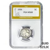 1936 Buffalo Nickel PGA MS68