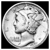 1921 Mercury Dime LIGHTLY CIRCULATED