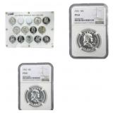1950-1963 [14] Franklin Half Dollar NGC PF64-65
