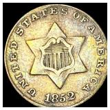 1852 Silver Three-Cent Piece ABOUT UNCIRCULATED