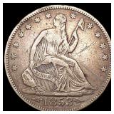1853 Arrows Rays Seated Liberty Half Dollar LIGHTL