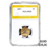 1857 Flying Eagle Cent PGA MS66