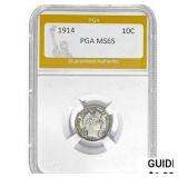 1914 Barber Dime PGA MS65
