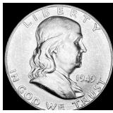 1949-D Silver Half Dollar Franklin UNCIRCULATED