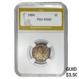 1884 Liberty Victory Nickel PGA MS65